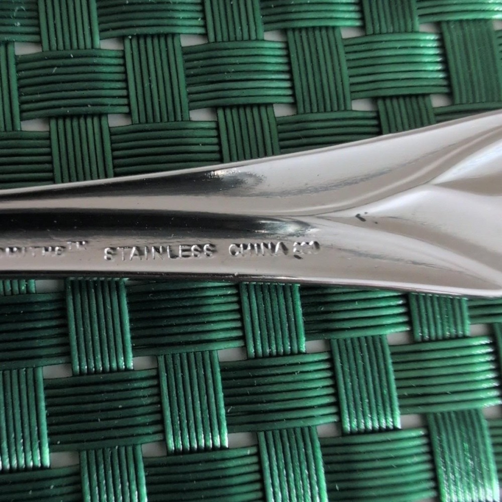 Hampton Silversmiths LILY FROSTED Salad Forks Lot Set of 4 Stainless Satin Vtg - Picture 6 of 8